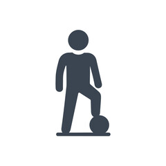Player Standing On Ball Icon