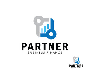 partner business logo creative design concept finance growth business people community