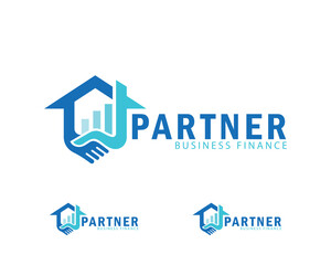 partner business logo creative design concept finance growth business people community