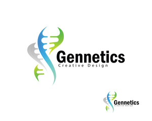 genetics logo creative design concept medical clinic