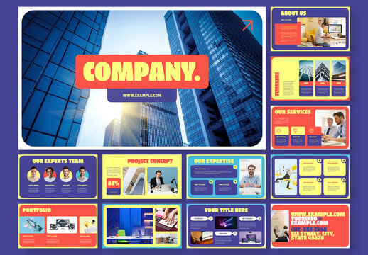 Digital Agency Creative Presentation with Colorful Accent