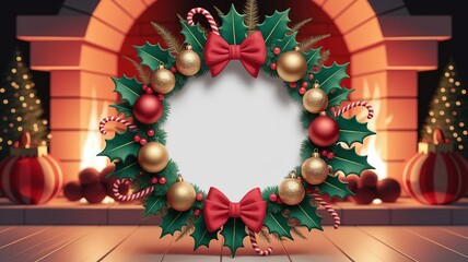 hires for Christmas background new year and presentation 16 9 size with items flower and decoration with gifts, accessories and colored balls 
