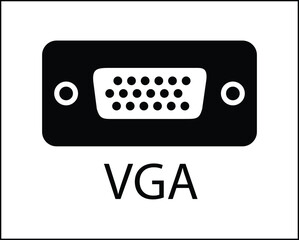 VGA icon. sign design. gray gradient background