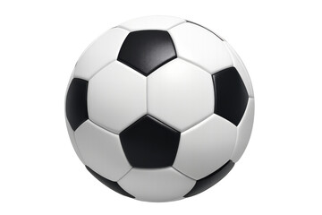 Fototapeta premium Soccer ball on a transparent background, depicting football sports, team games, and athletic competition