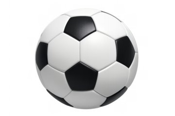 Soccer ball on a transparent background, depicting football sports, team games, and athletic competition