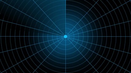 High-tech green radar screen animation scanning a global grid for objects, targets, or activity in a futuristic interface design. - Powered by Adobe