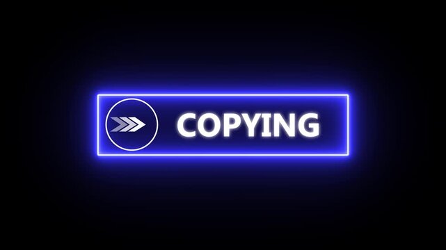 Neon line mouse cursor animation pointing towards copying button on transparent background. Up and down arrow moving on business arrow text dollar.