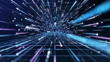 Abstract digital network data flow visualization - Powered by Adobe