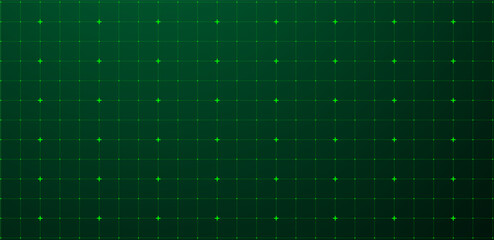 Digital HUD grid futuristic technology overlay green background. Square grid texture . Vector illustration