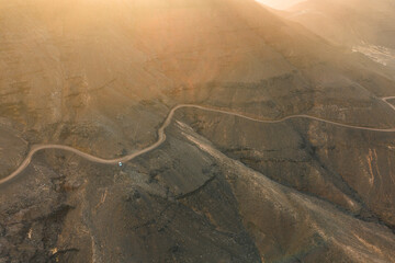 The Mirador de Cofete on Fuerteventura is a viewpoint that offers spectacular views of the wild west coast, the long Cofete beach, and the Jand&iacute;a mountains
