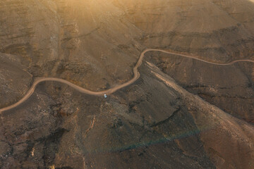 The Mirador de Cofete on Fuerteventura is a viewpoint that offers spectacular views of the wild west coast, the long Cofete beach, and the Jandía mountains