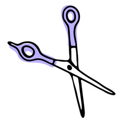 Hair scissors duotone