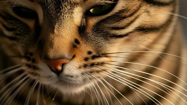 Adorable Bengal cat face close-up showing whiskers and beautiful fur patterns