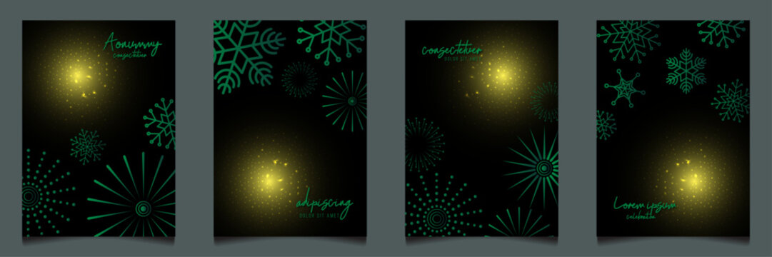 Elegant Black & Green Holiday Celebration Background for holiday cards, seasonal marketing, luxury event invitations, winter promotions, and premium social media graphics.