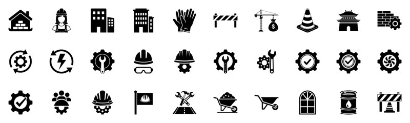 Residential & Commercial Building Icon Pack &ndash; Houses, Apartments, Cityscapes & Skyscrapers