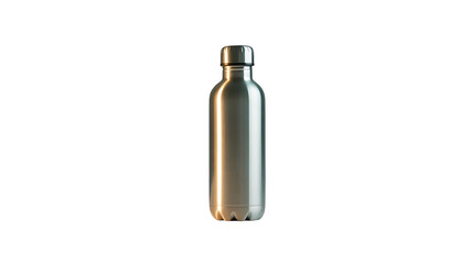 Sleek Silver Bottle: A modern, minimalist aesthetic, with its metallic gleam, captures the essence of refreshing hydration. It stands alone, hinting at the simple elegance.