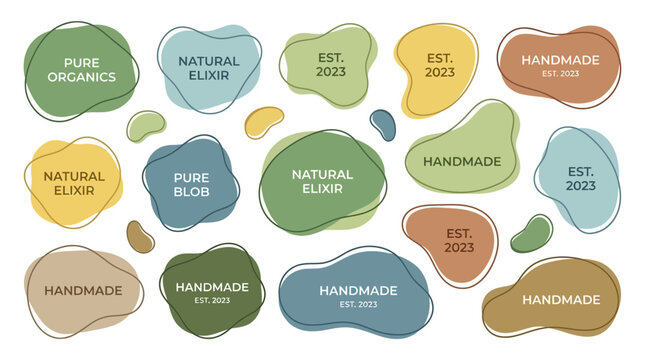 Trendy organic blobs for branding and creative designs, great for highlighting text and adding modern style to your layouts