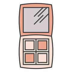 Eyeshadow palette illustration