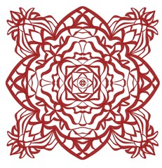 Ilustración simétrica, mandala 