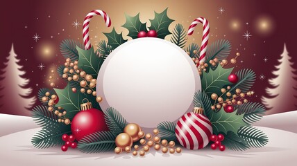 hires for Christmas background new year and presentation 16 9 size with items flower and decoration with gifts, accessories and colored balls 

