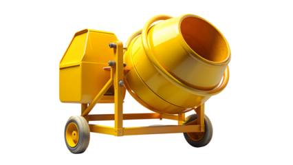 Visualize construction success with this vibrant cement mixer, a powerful symbol of building and progress. Perfect for industrial projects and creative designs