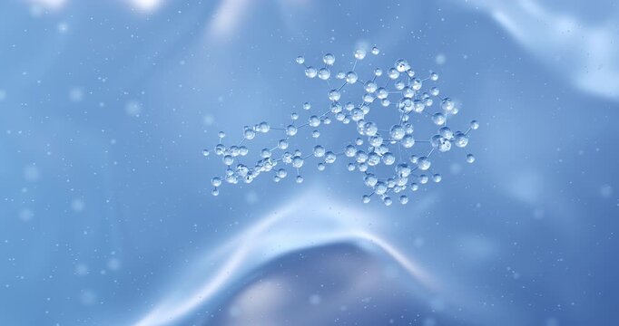Nystatin rotating molecular structure, 3d model of antifungal
