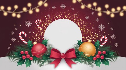 hires for Christmas background new year and presentation 16 9 size with items flower and decoration with gifts, accessories and colored balls 
