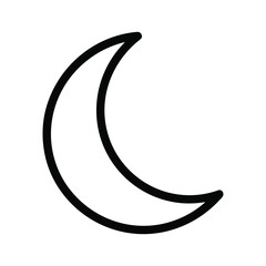 Crescent Moon Outline Icon