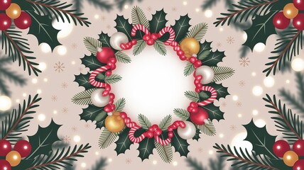 hires for Christmas background new year and presentation 16 9 size with items flower and decoration with gifts, accessories and colored balls 
