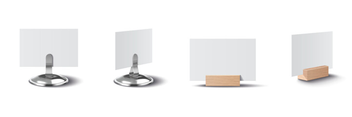 Set of blank display stands for product presentation in clean 3D style.