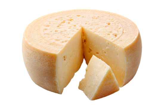 Appetizing Wheel of Cheese Displaying Freshness and Quality, Perfect for Culinary Delights and Gourmet Food Presentations