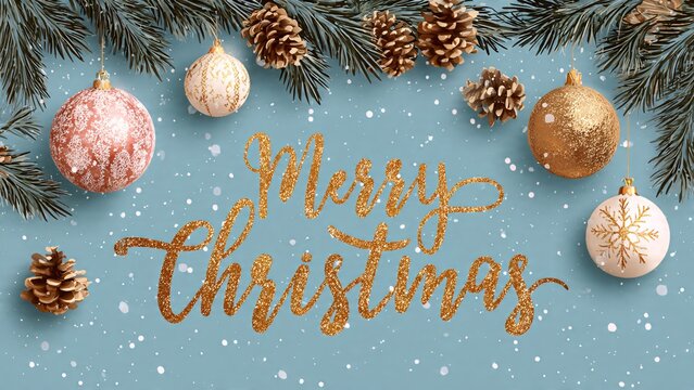 Modern Luxury Christmas Greeting Card Vector Template with Minimalist Elegant Design, Soft Gold Accents on Clean White Background, Stylish Festive Layout for Printable Holiday Invitation or Artwork