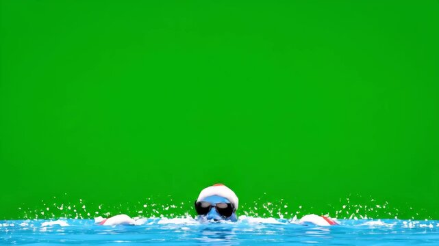 Playful 3D Cartoon Dolphins in Santa Hats - Three 3D cartoon dolphins, each wearing a Santa hat and sunglasses, are shown jumping and dancing.