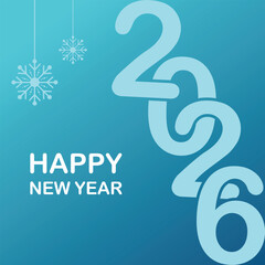 Happy new year 2026 social media post 