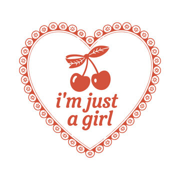 Retro Cherry Heart Design