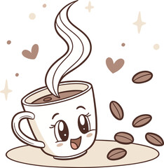 Obraz premium Fast Food and Coffee Vector Illustration 