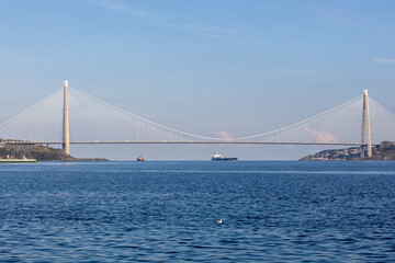 General view of Yavuz Sultan Bridge from Rumeli Kavagi.