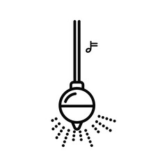 Musical aroma diffuser icon, scent humidifier vector art graphic