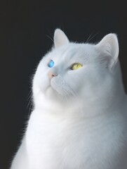a white cat portrait 