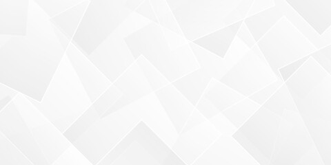 Abstract vector gray and white tech technology transparent square rectangle shape. seamless geometry paper triangle background. Space design concept. Decorative web layout design.	
