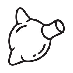 Simple line drawing of a human stomach anatomical illustration