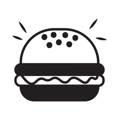 breakfast dualtone icon.  burger dualtone icon. 