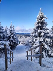 Winterlandschaft Fichtelberg Erzgebirge