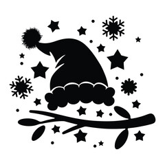 Christmas background with snowflakes in a festive winter vector illustration