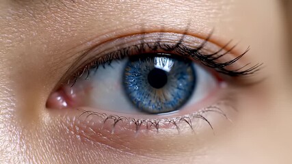 Womans eye with long eyelashes in close up, open to introspection, contemplation, or personal growth, perfect for conceptual storytelling projects seeking themes of self reflection.