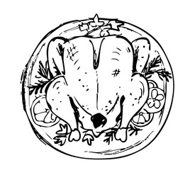 festive dinner table for STOCK