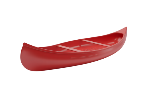 red canoe isolated on transparent background. - Powered by Adobe