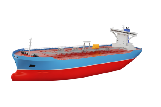 cargo ship isolated on white