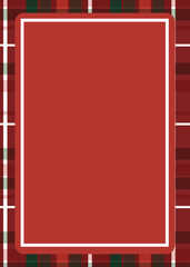 Christmas Red square frame design on a wood interior wall with a metal ladder concept leading to a blank open door