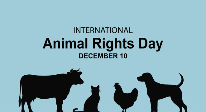 International Animal Rights Day Vector Illustration for Posters and Social Media